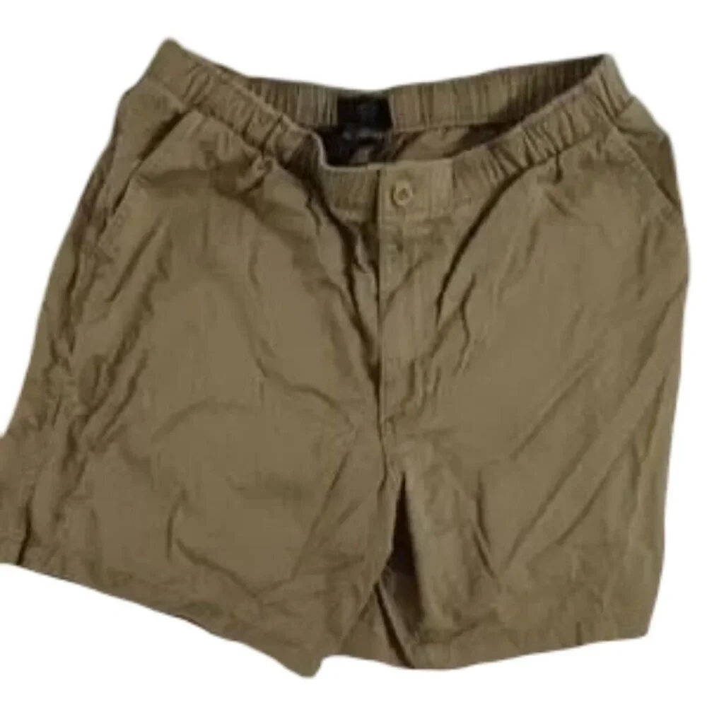 Izod Men's Khaki Flat Front Shorts